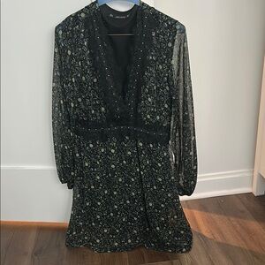 Zara Black Floral Dress